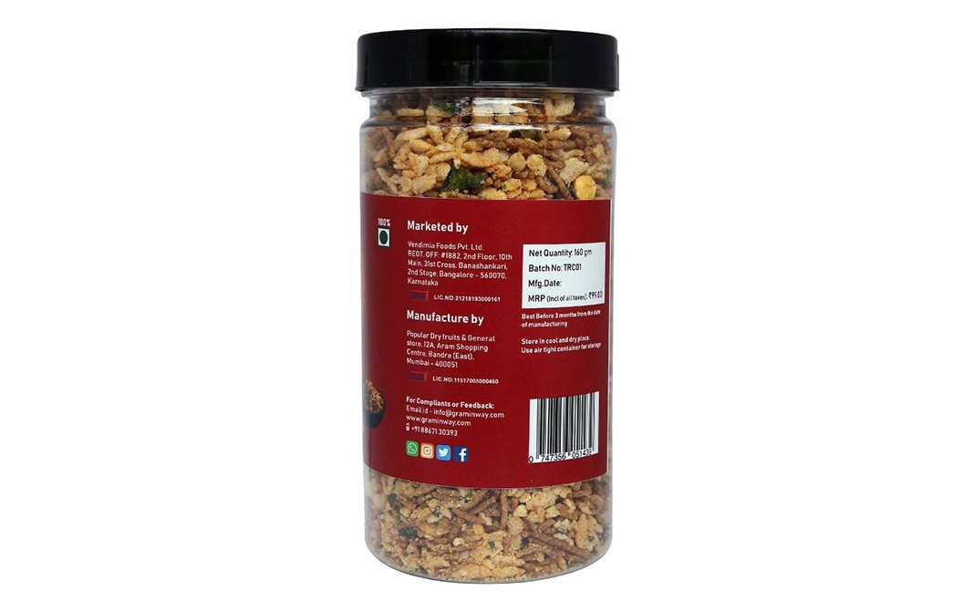 Graminway Tasty Ragi Chivda    Plastic Jar  160 grams